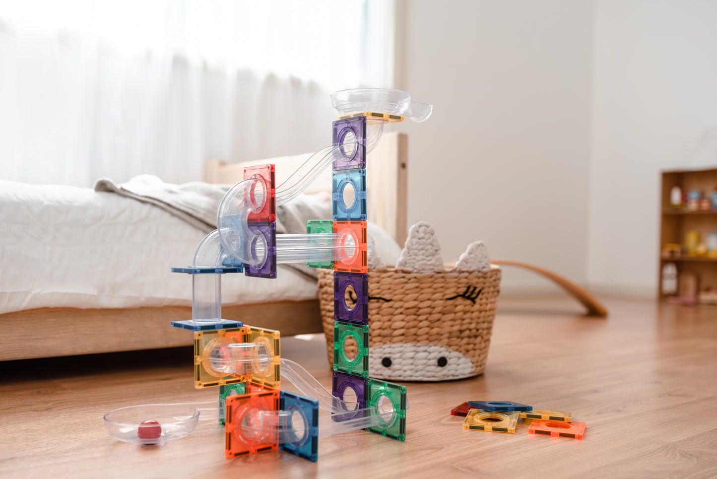 CONNETIX Tiles - Rainbow Ball Run Pack 92 pieces