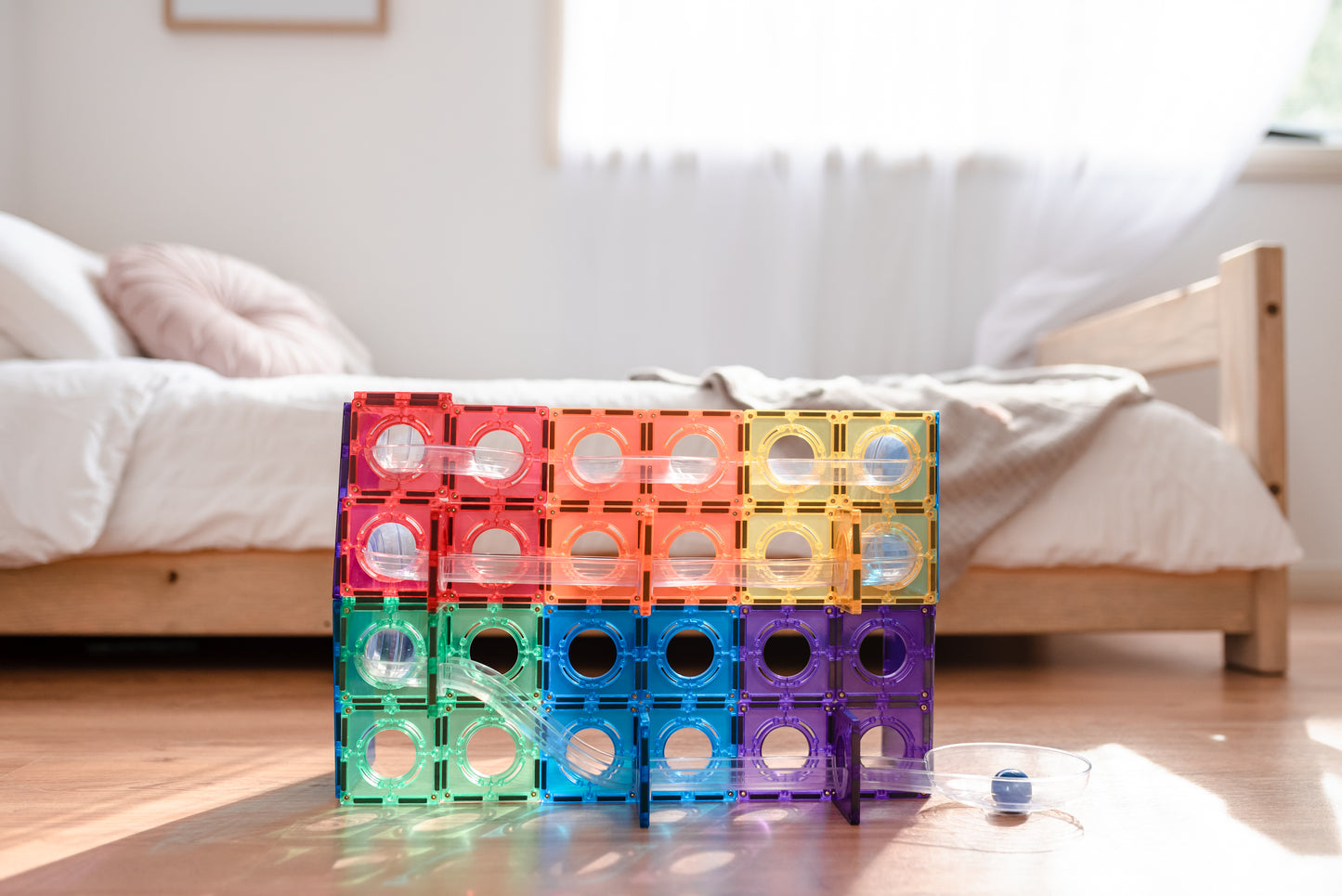 CONNETIX Tiles - Rainbow Ball Run Pack 92 pieces