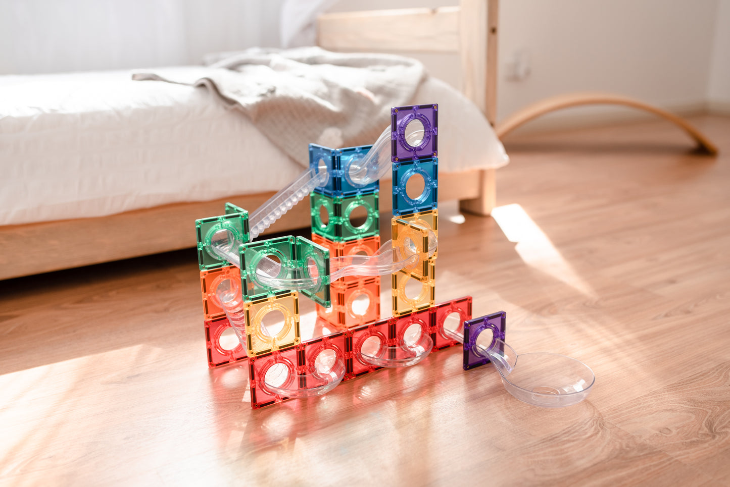 CONNETIX Tiles - Rainbow Ball Run Pack 92 pieces