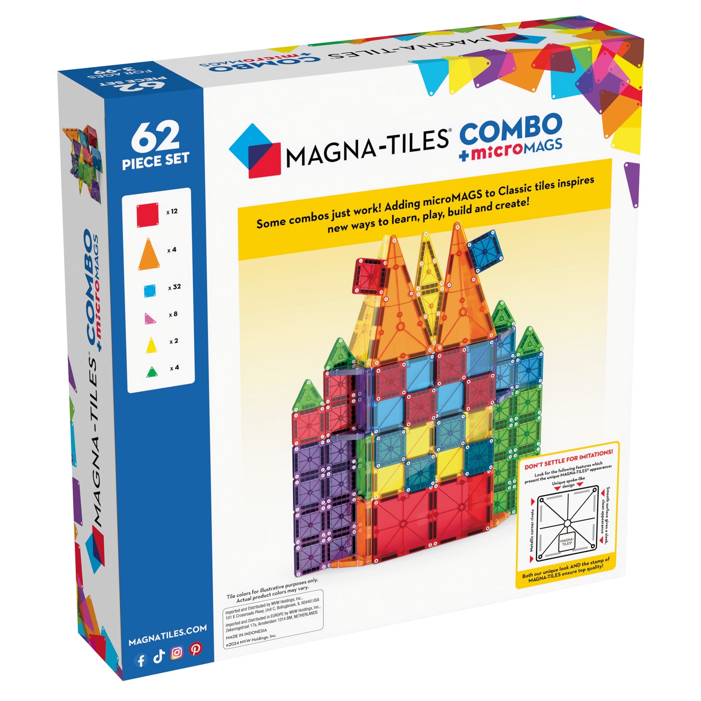 MAGNA-TILES® Combo 62-Piece Set