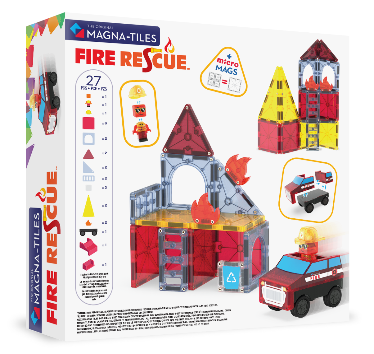 MAGNA-TILES® Fire Rescue 27-Piece Set