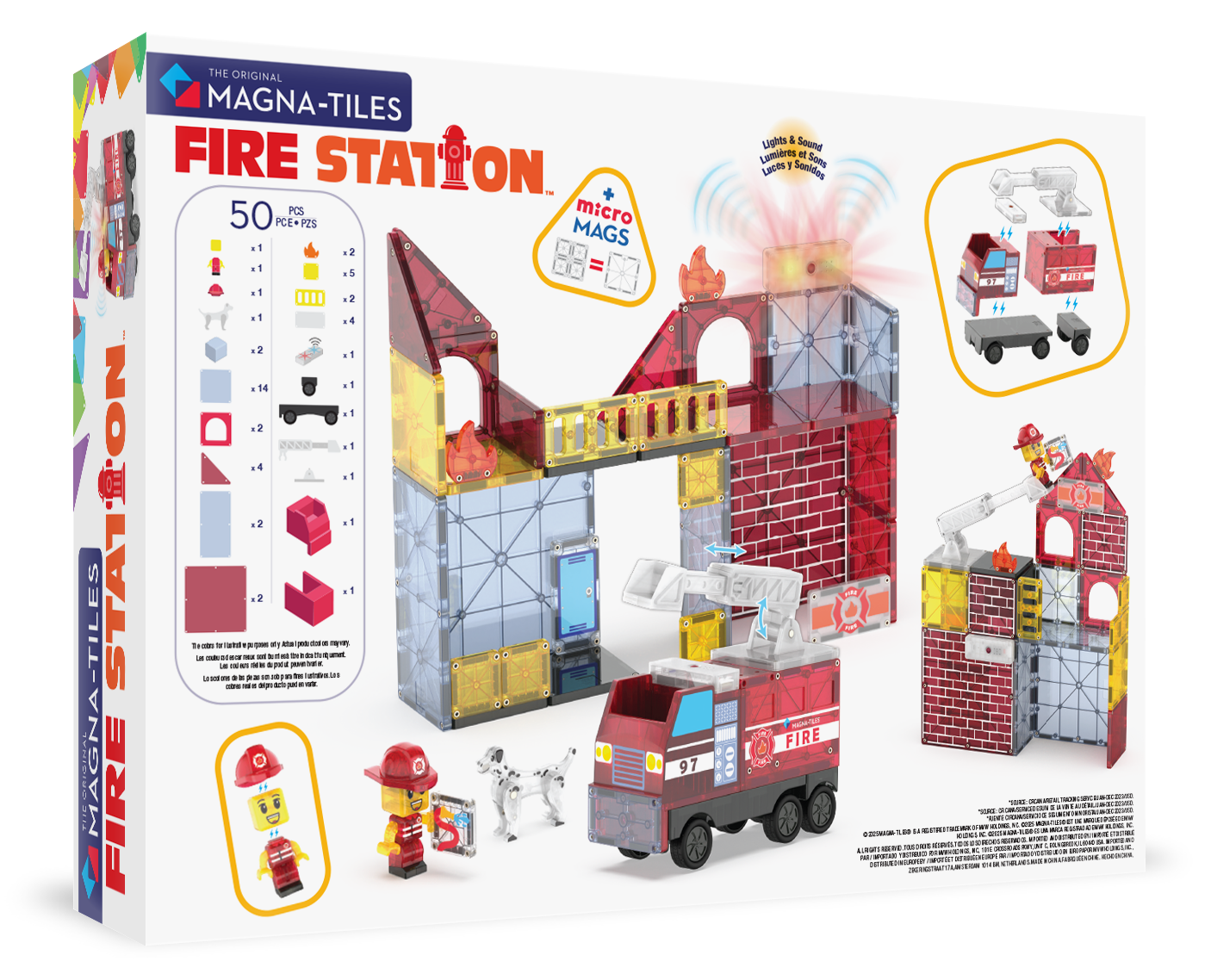 MAGNA-TILES® Fire Station 50-Piece Set