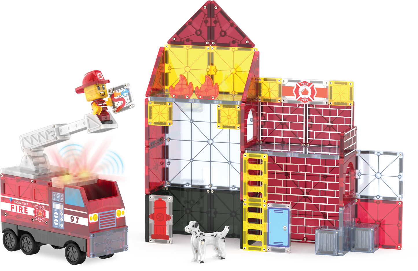 MAGNA-TILES® Fire Station 50-Piece Set