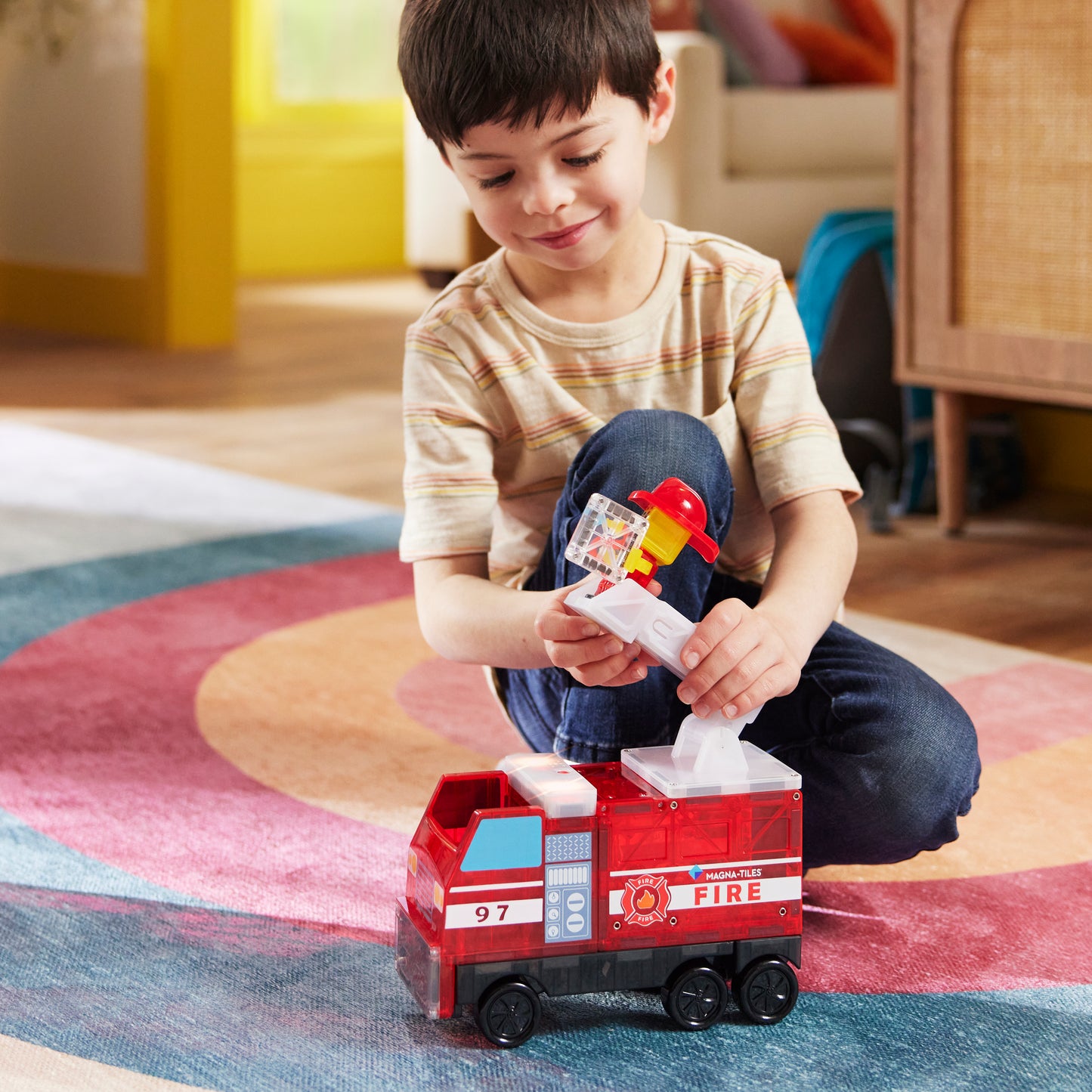 MAGNA-TILES® Fire Station 50-Piece Set