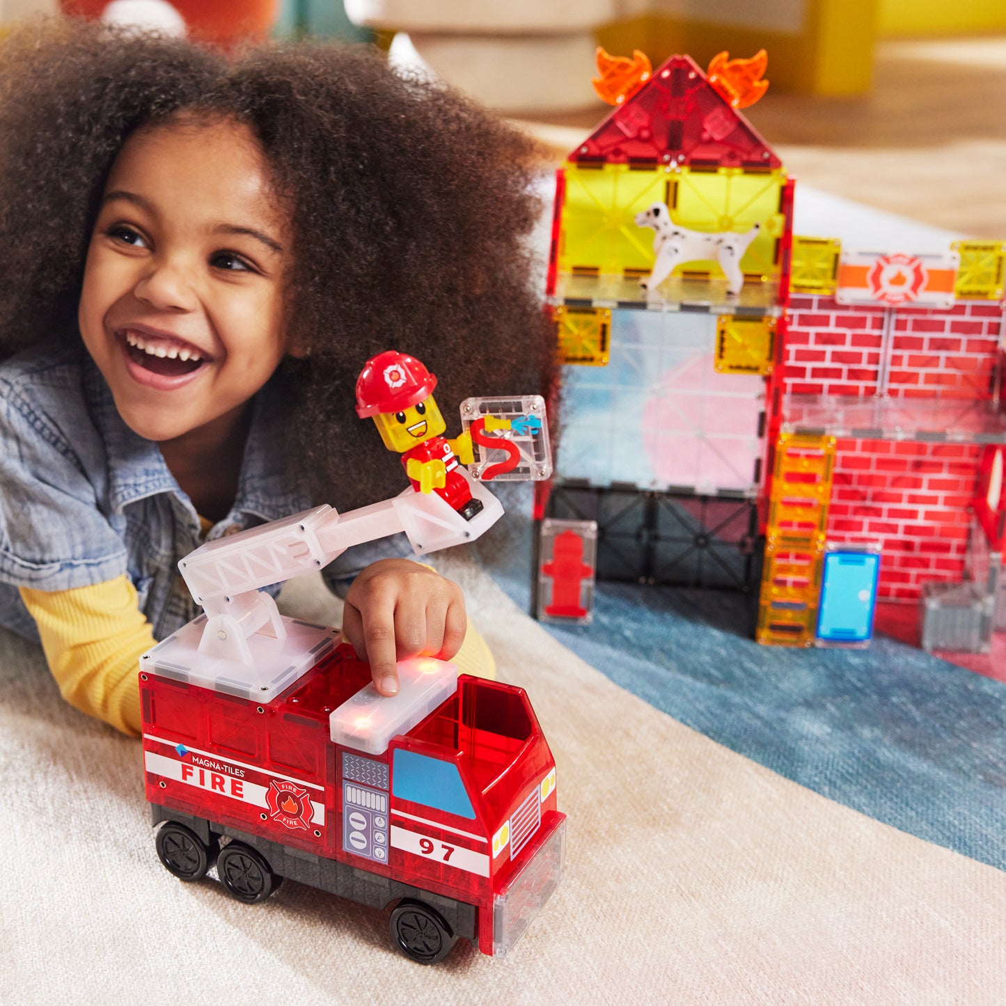 MAGNA-TILES® Fire Station 50-Piece Set