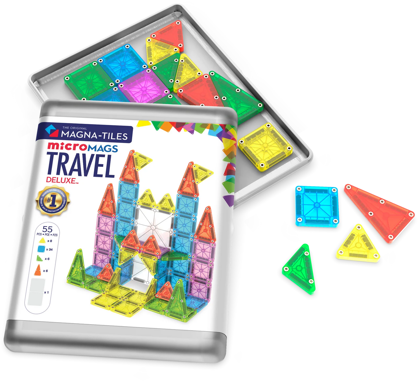 Magna-Tiles® Travel Set Deluxe™ 55 Piece Set