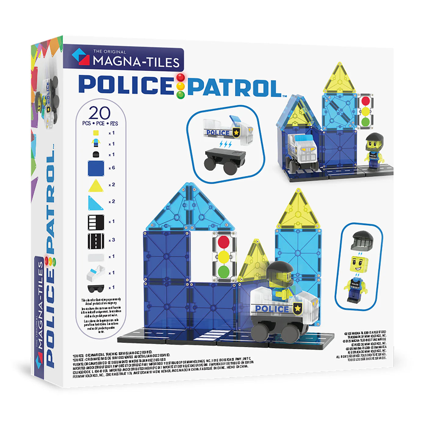 Magna-Tiles Police Patrol™ 20 Piece Set