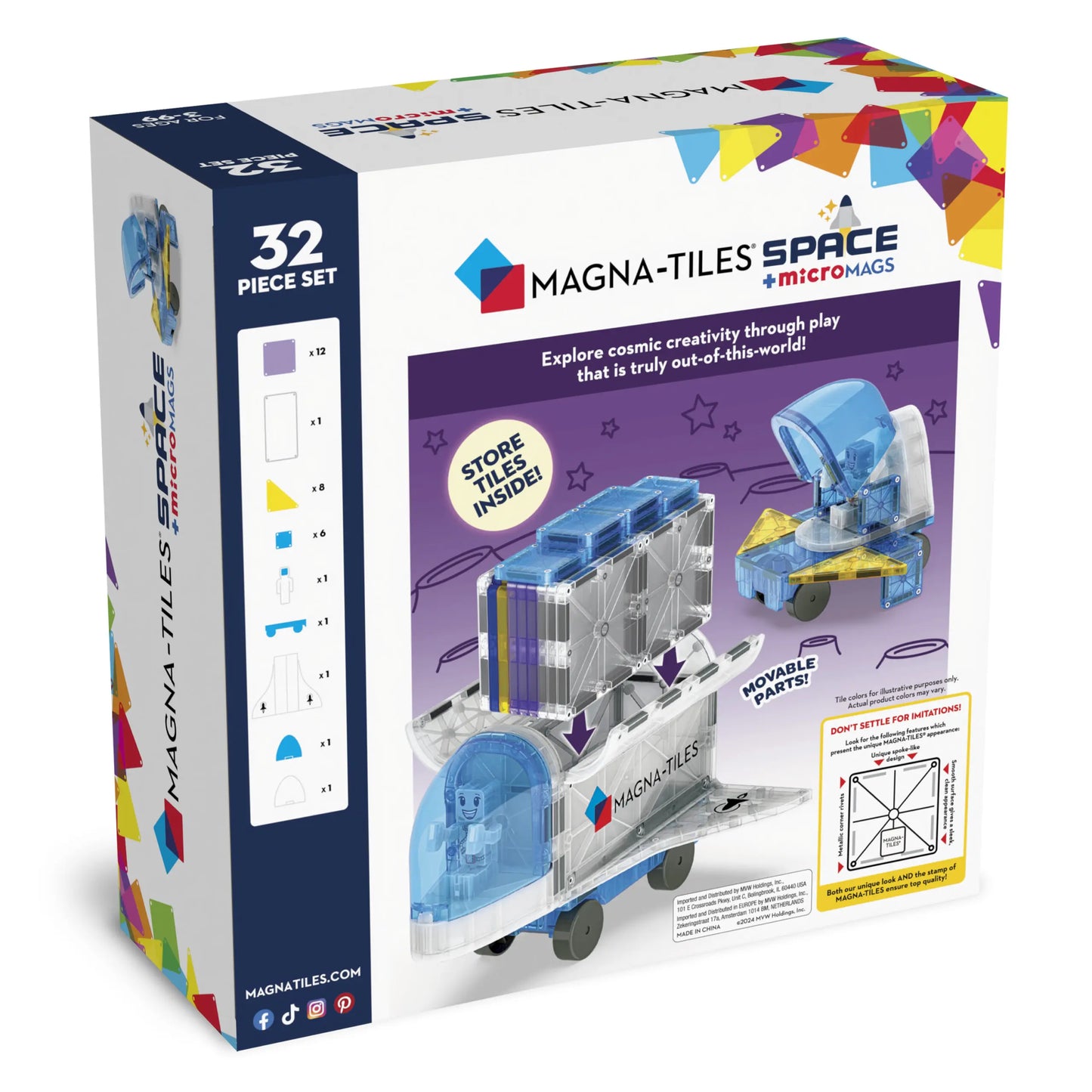 MAGNA-TILES® Space 32-Piece Set