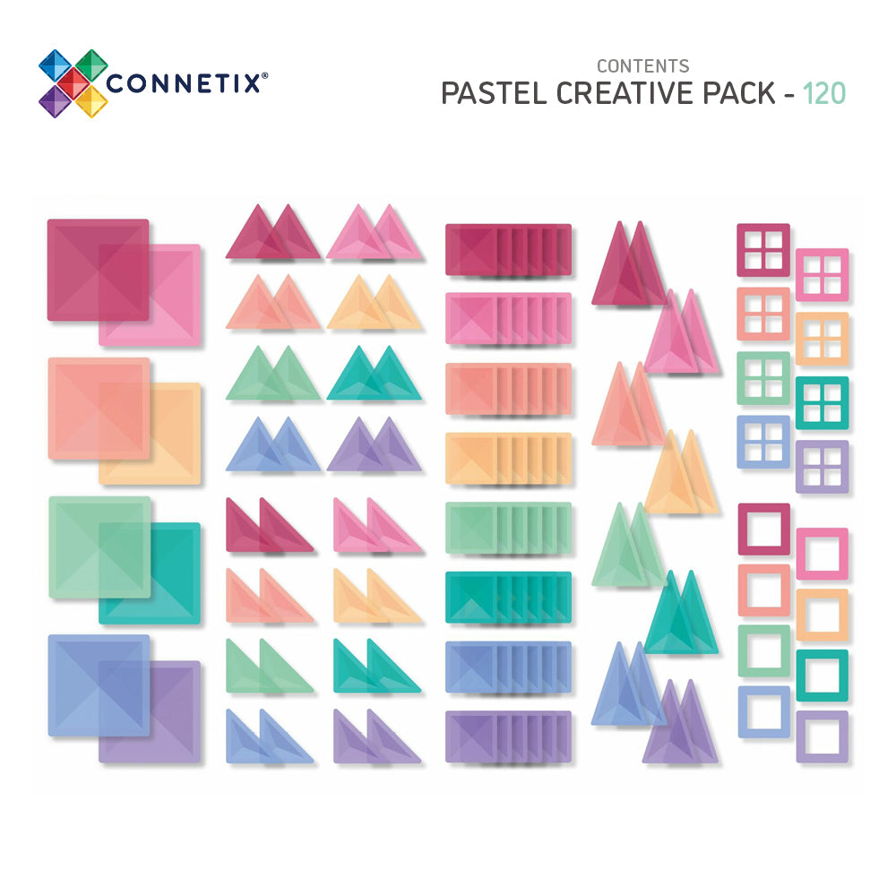 CONNETIX Tiles - Pastel Creative Pack 120 Piece