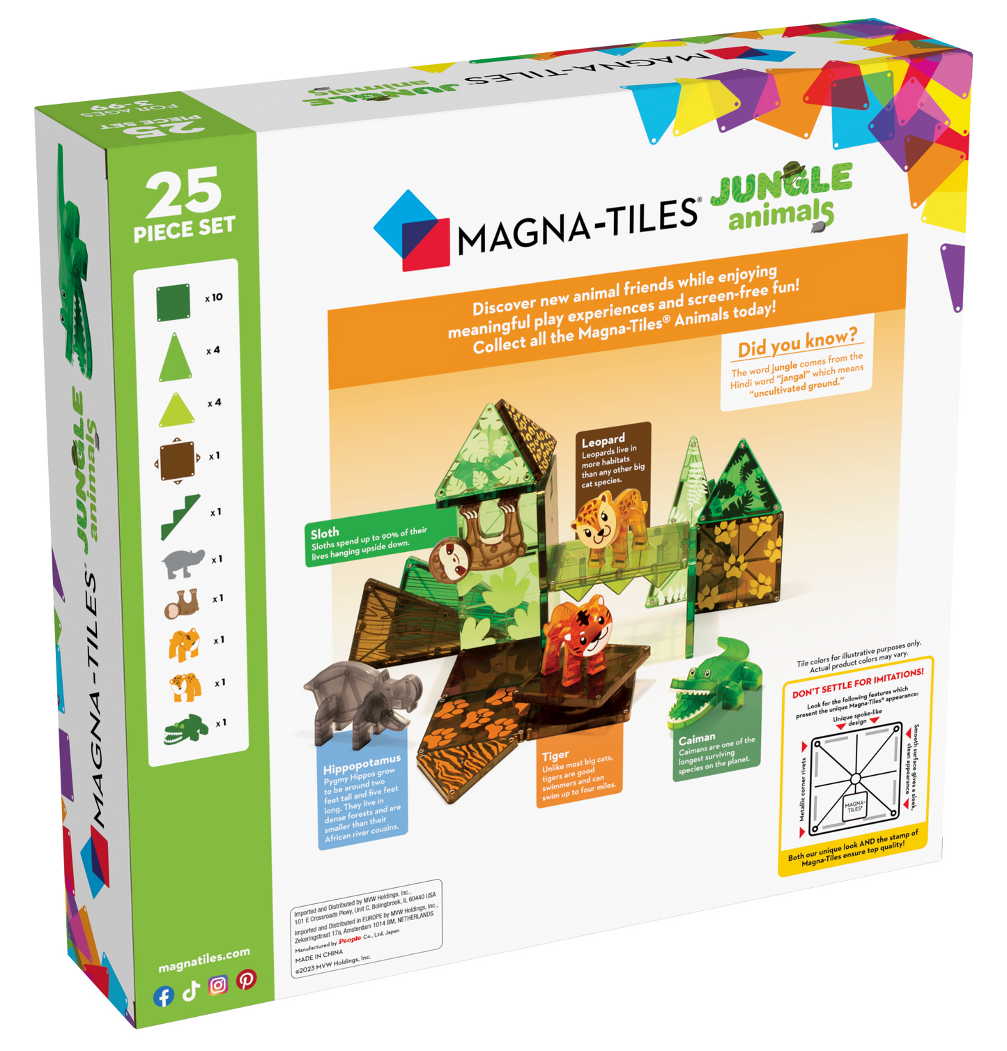 MAGNA-TILES® Jungle Animals 25-Piece Set