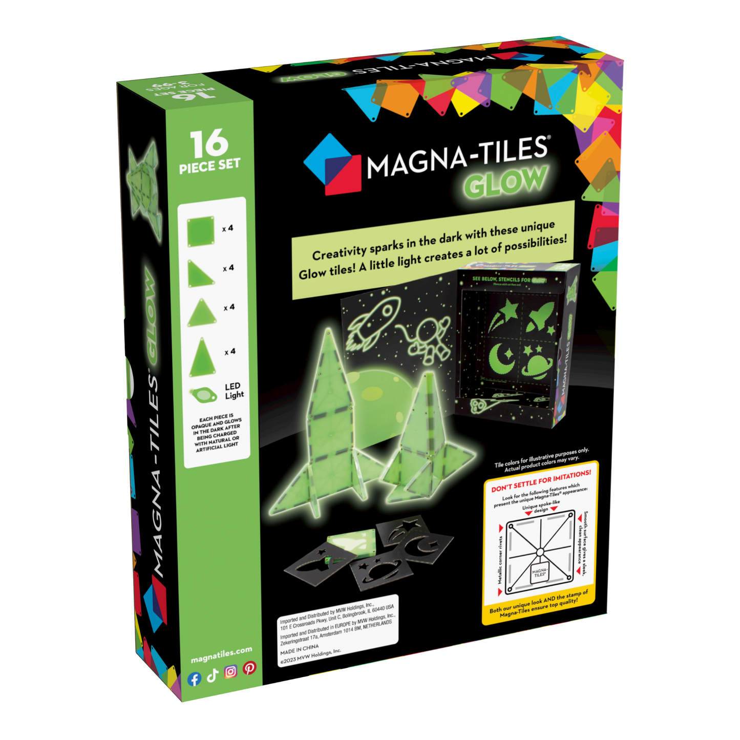 MAGNA-TILES® Glow 16-Piece Set