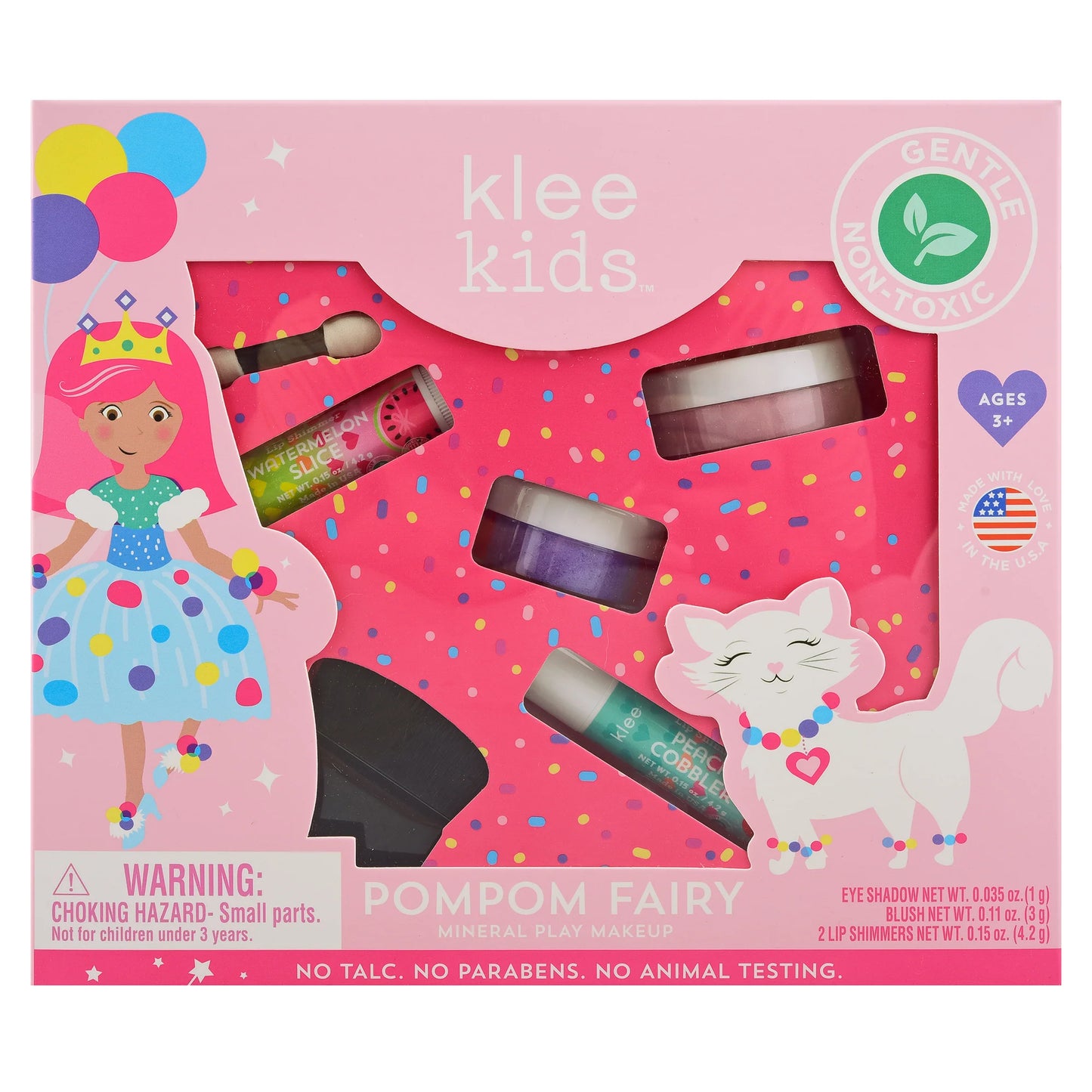 Pom Pom Fairy - Klee Kids Play Makeup Loose Powder Set