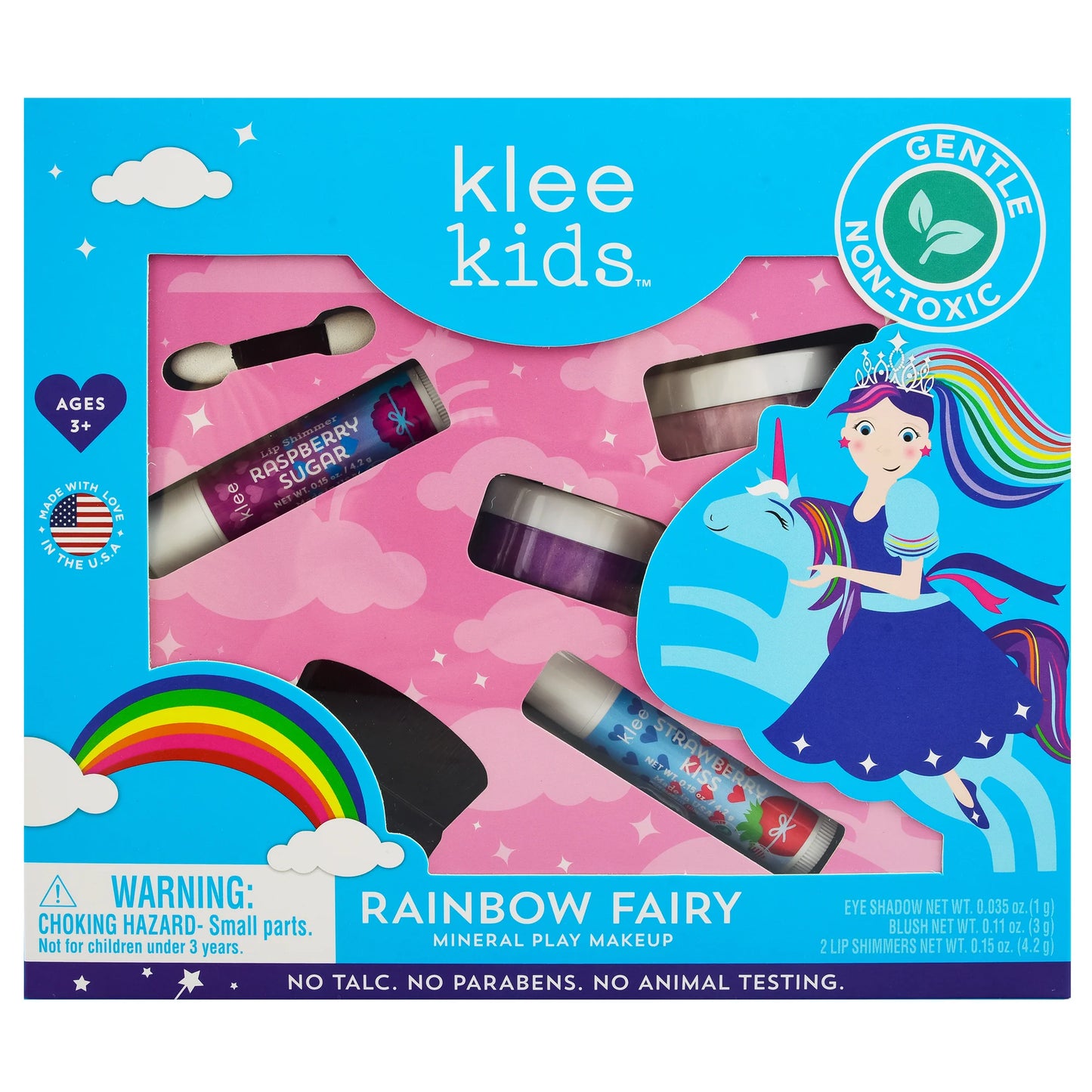 Rainbow Fairy - Klee Kids Play Makeup Loose Powder Set