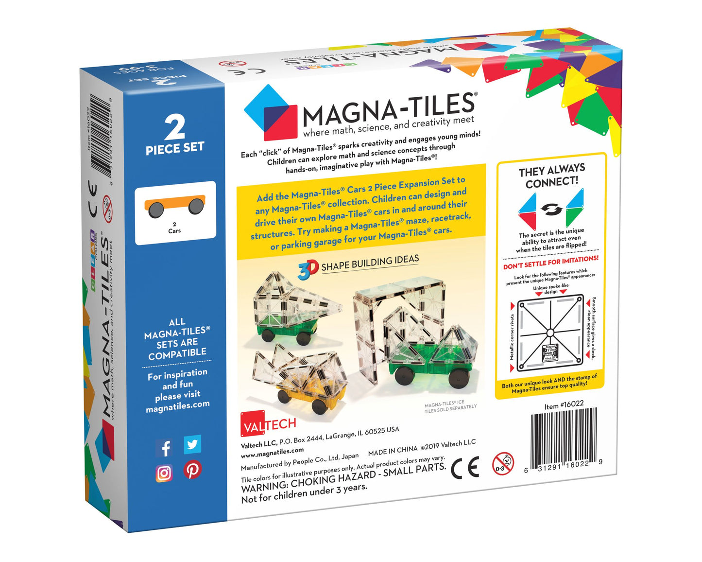 MAGNA-TILES® Cars 2-Piece Expansion Set