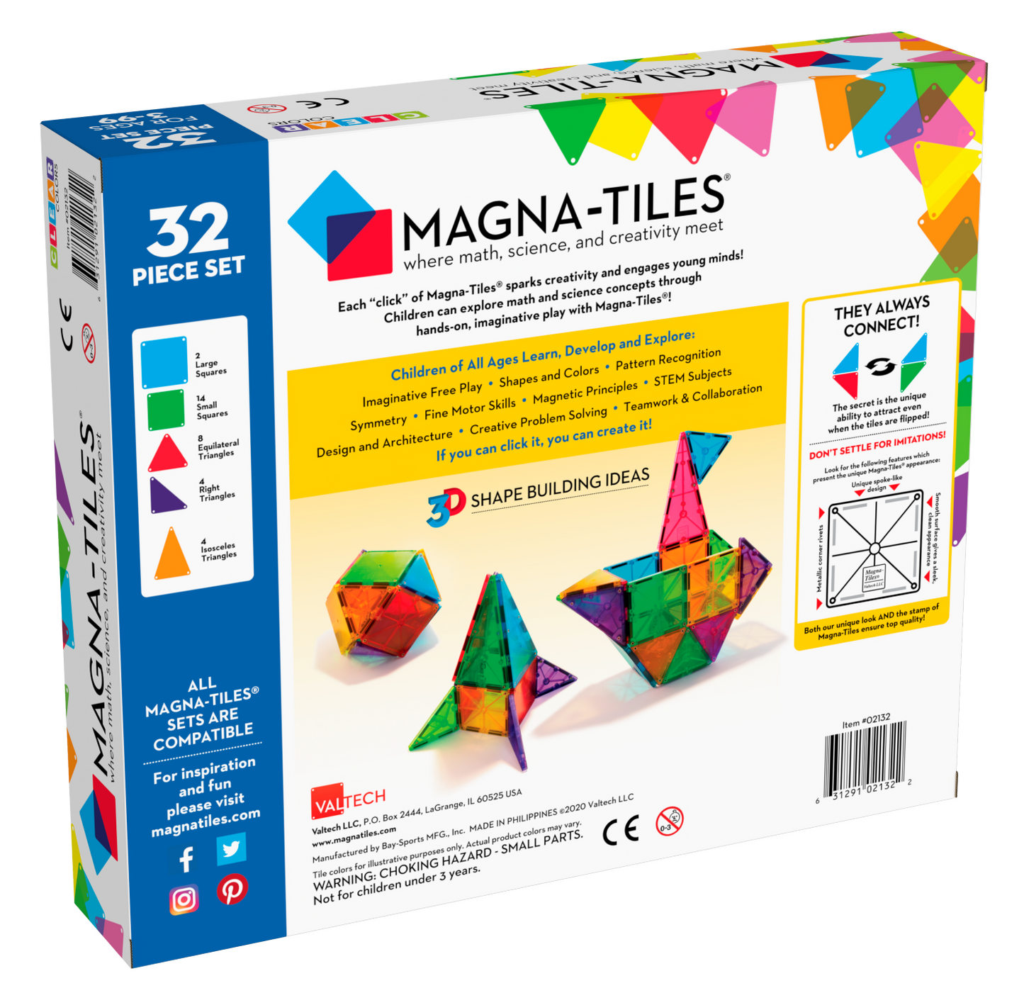 MAGNA-TILES® Classic 32-Piece Set