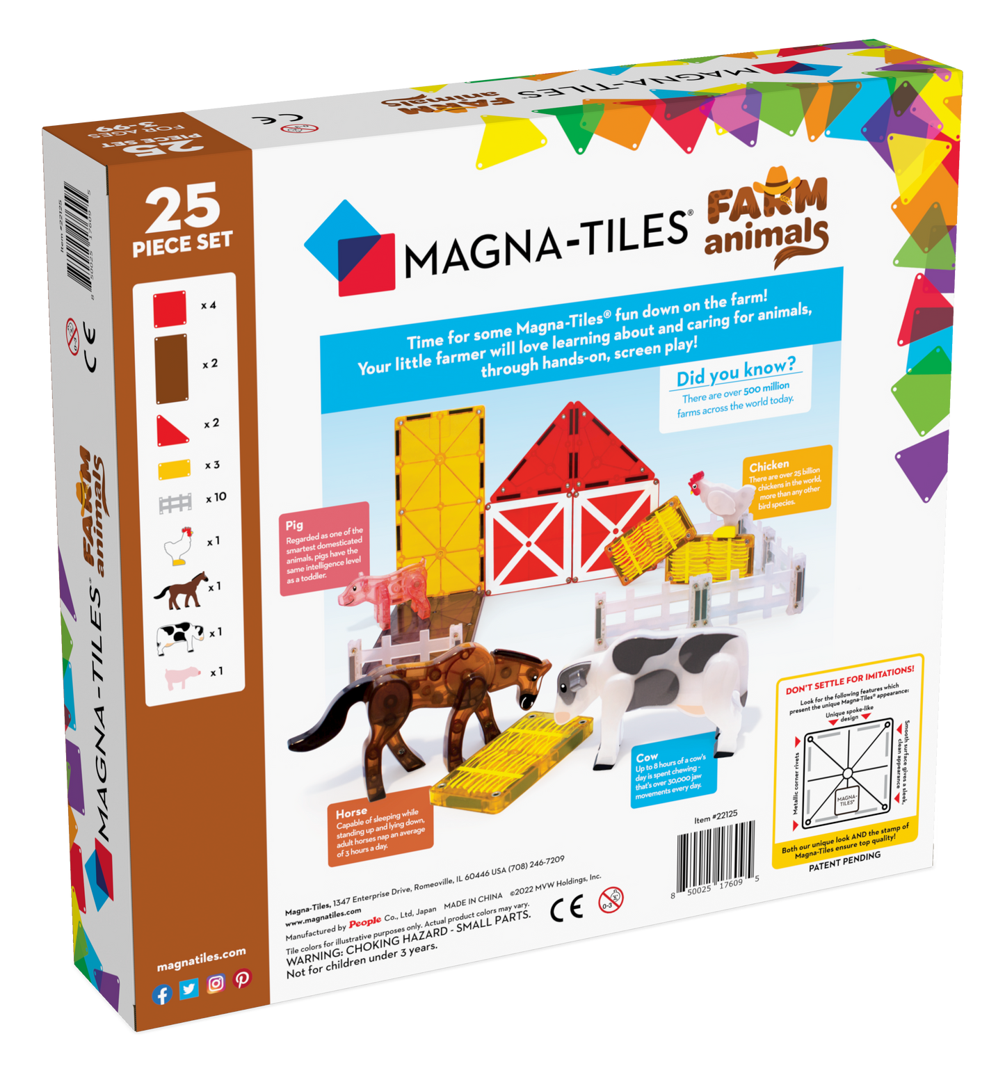 MAGNA-TILES® Farm Animals 25-Piece Set