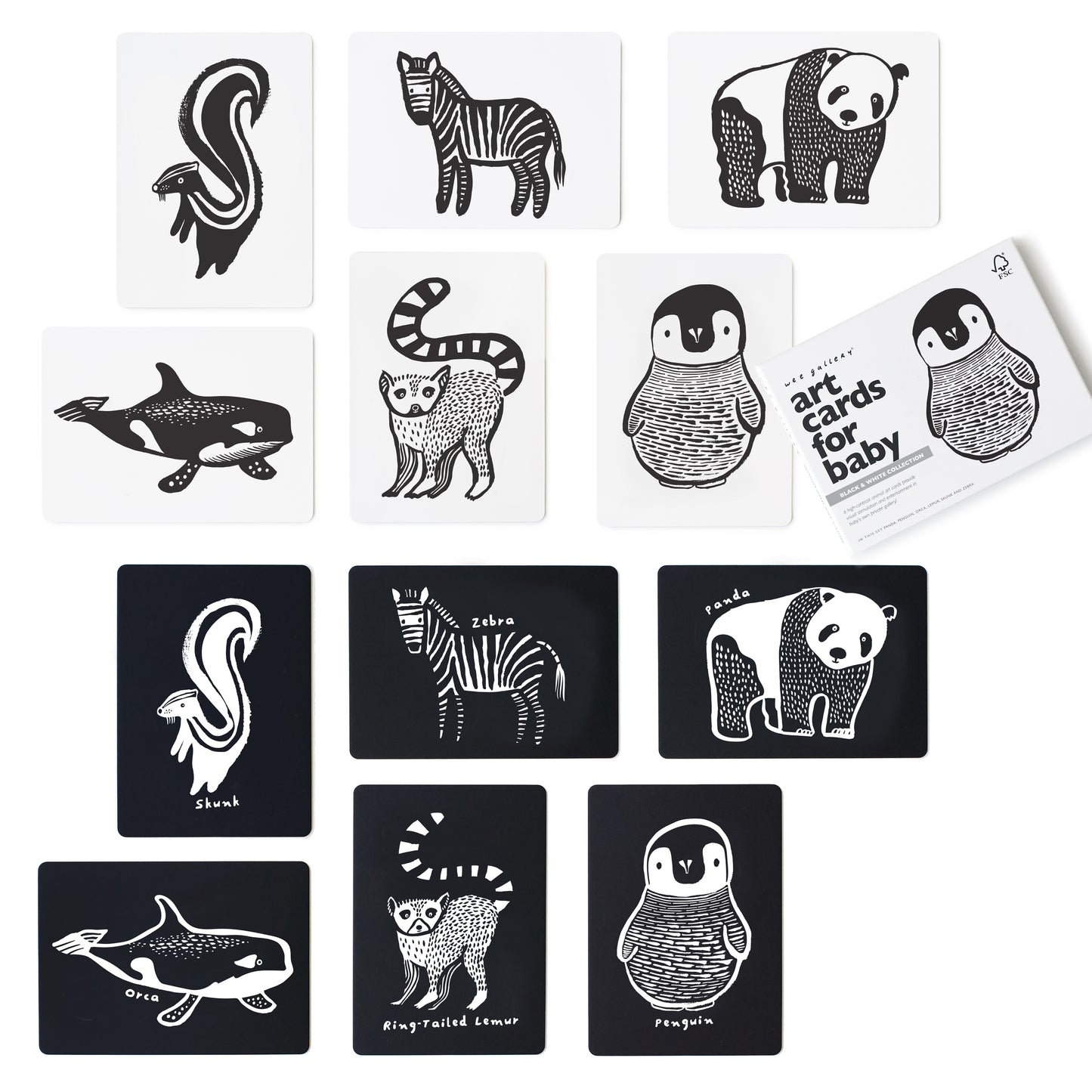 Art Cards For Baby - Black and White Collection