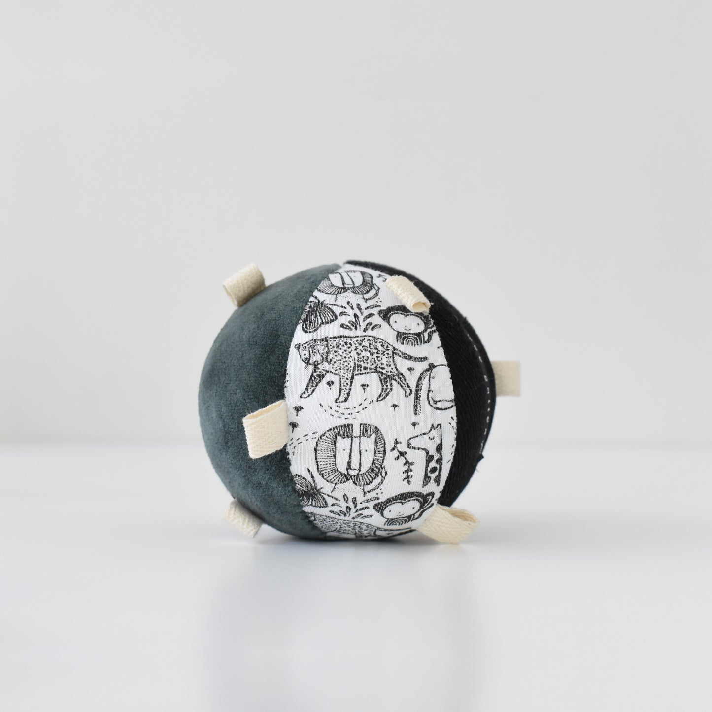 Taggy Ball With Rattle - Wild