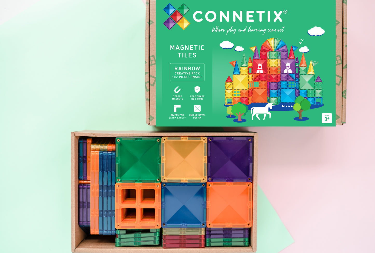 CONNETIX Tiles - Rainbow Creative Pack 102 Pieces