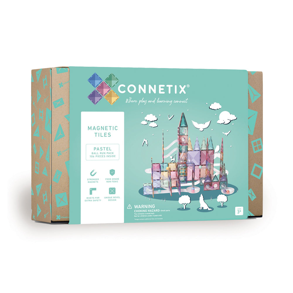 CONNETIX Tiles - Pastel Ball Run Pack 106 Pieces