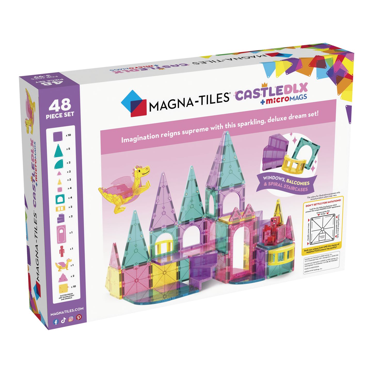 MAGNA-TILES® Castle DLX 48-Piece Set