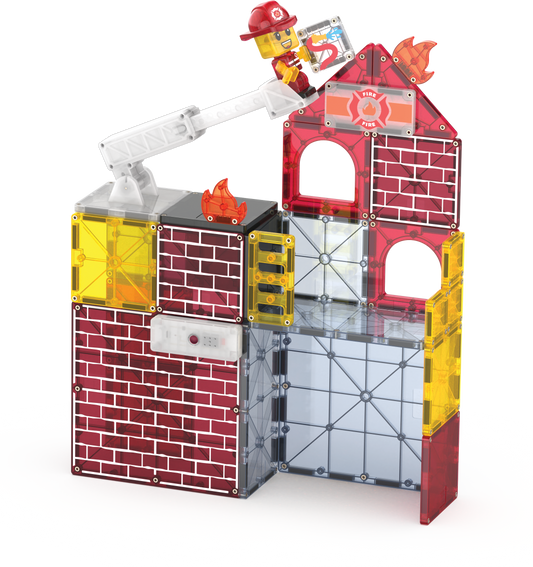 MAGNA-TILES® Fire Station 50-Piece Set