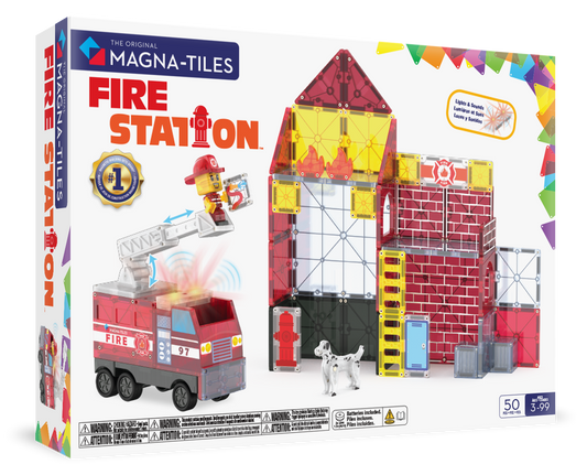 MAGNA-TILES® Fire Station 50-Piece Set