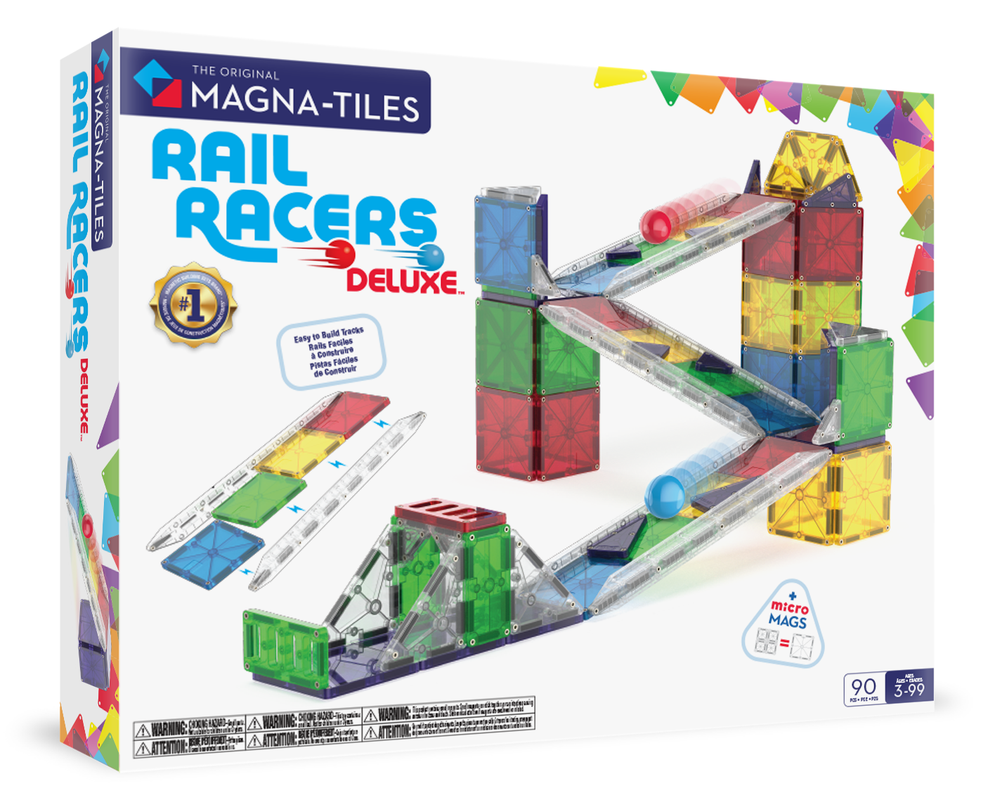 Magna-Tiles® Rail Racers Deluxe 90- Piece Set