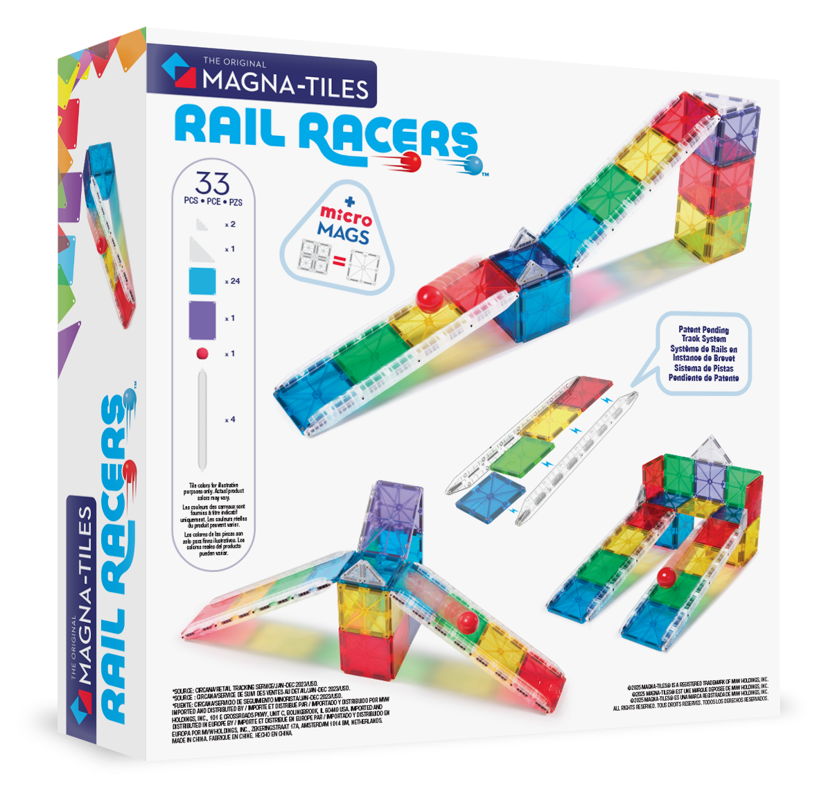 Magna-Tiles® Rail Racers 33-Piece Set