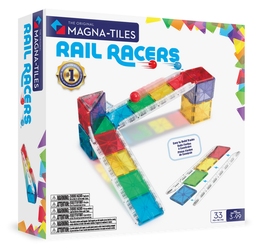 Magna-Tiles® Rail Racers 33-Piece Set