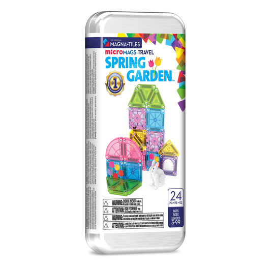 MAGNA-TILES® microMAGS Spring Garden 24-Piece Travel Set