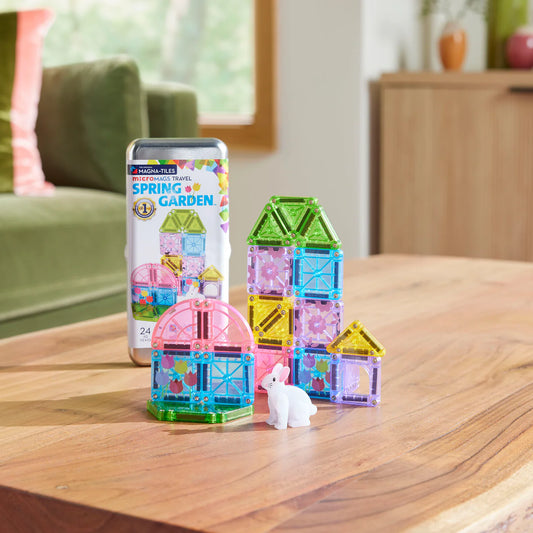 MAGNA-TILES® microMAGS Spring Garden 24-Piece Travel Set