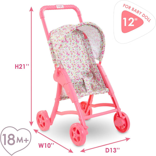 Foldable Baby Doll Stroller Set for 12" Dolls