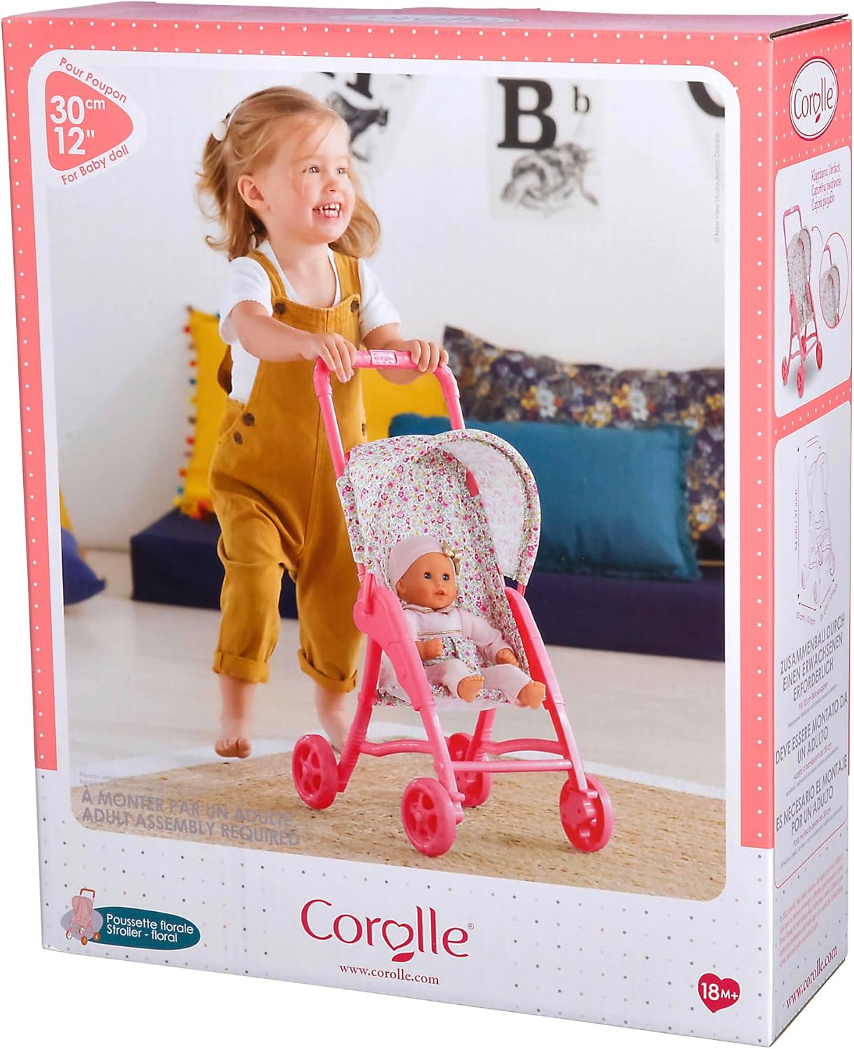 Foldable Baby Doll Stroller Set for 12" Dolls