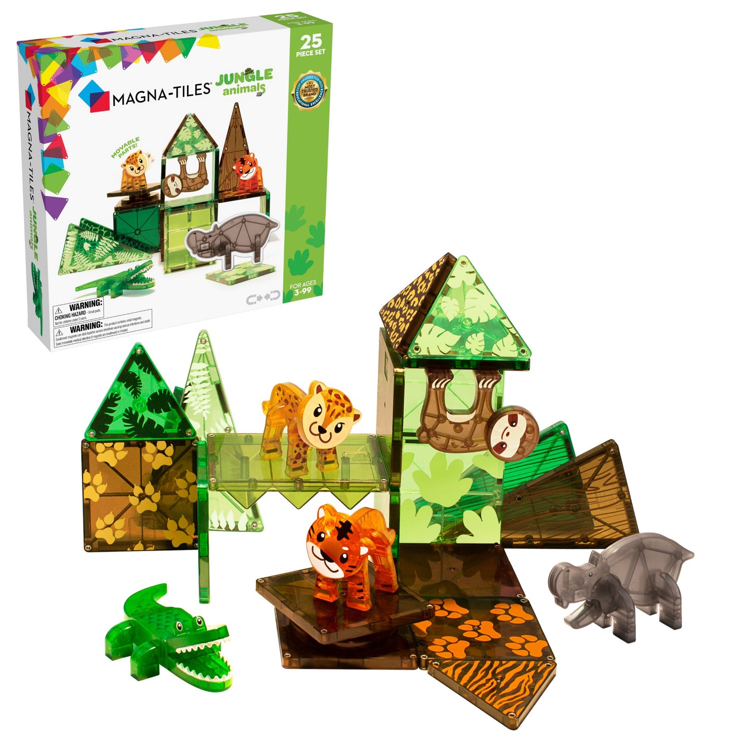 Magna-Tiles Jungle Animals 25-Piece Set