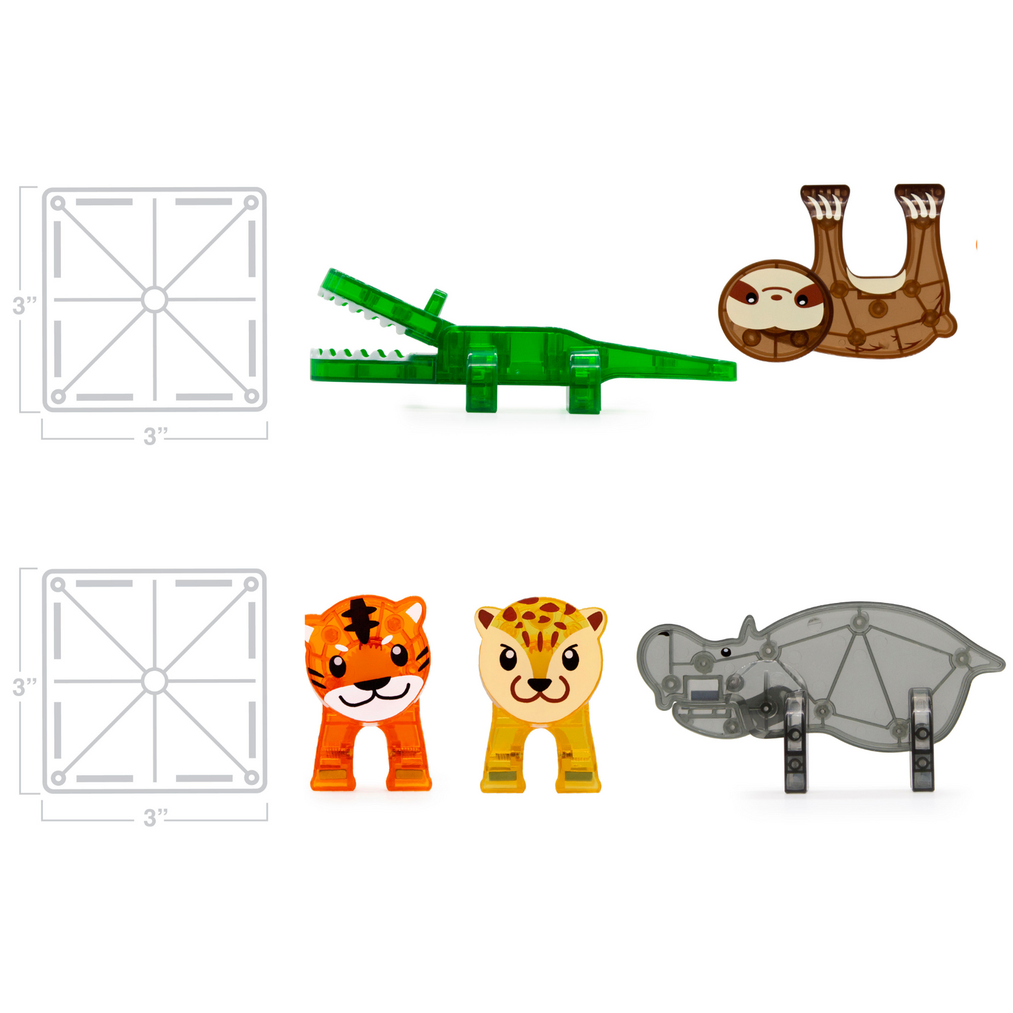 Magna-Tiles Jungle Animals 25-Piece Set