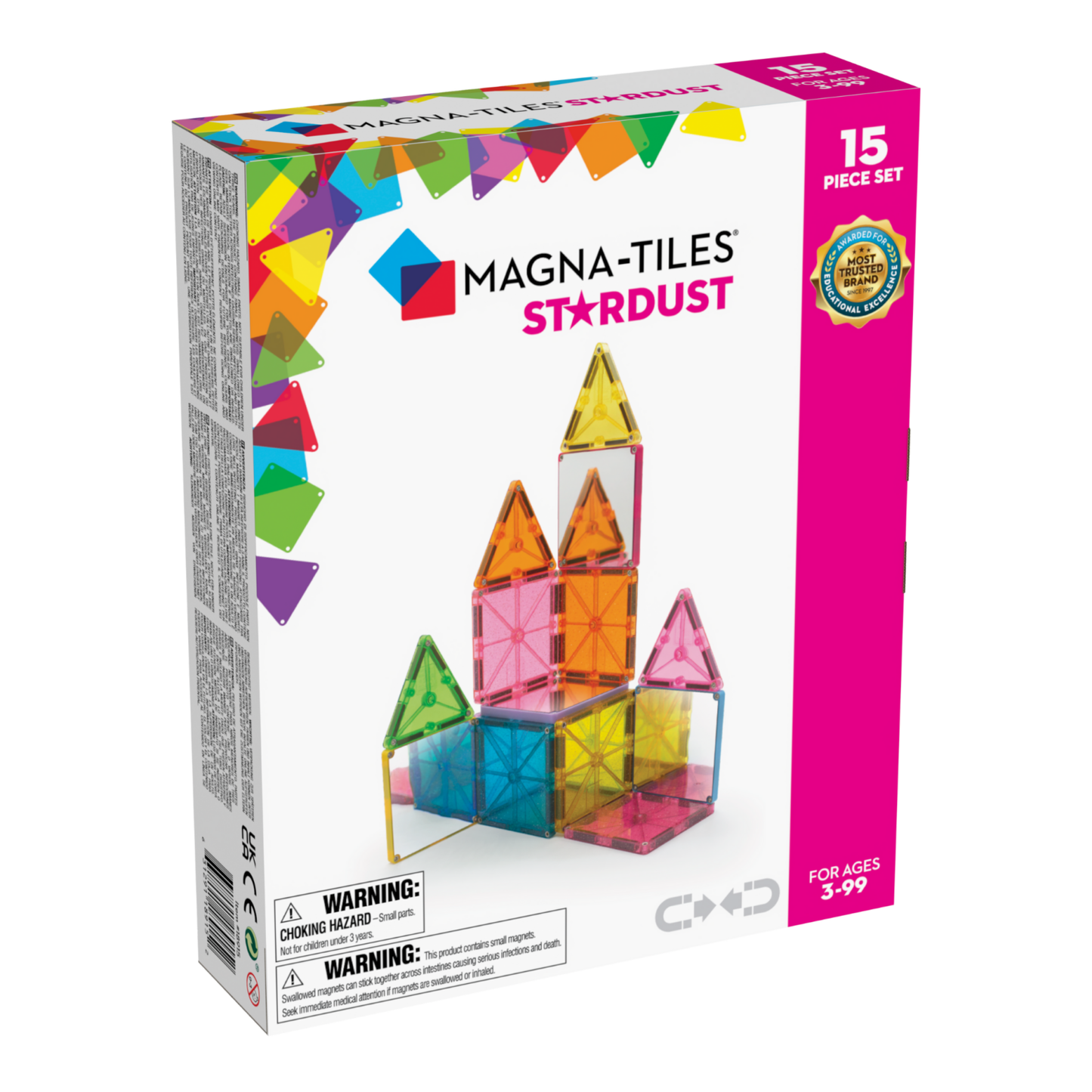 Magna-Tiles Stardust 15-Piece Set