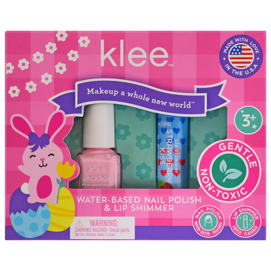 Easter Nail Polish and Lip Shimmer Duo - Hopping Pink
