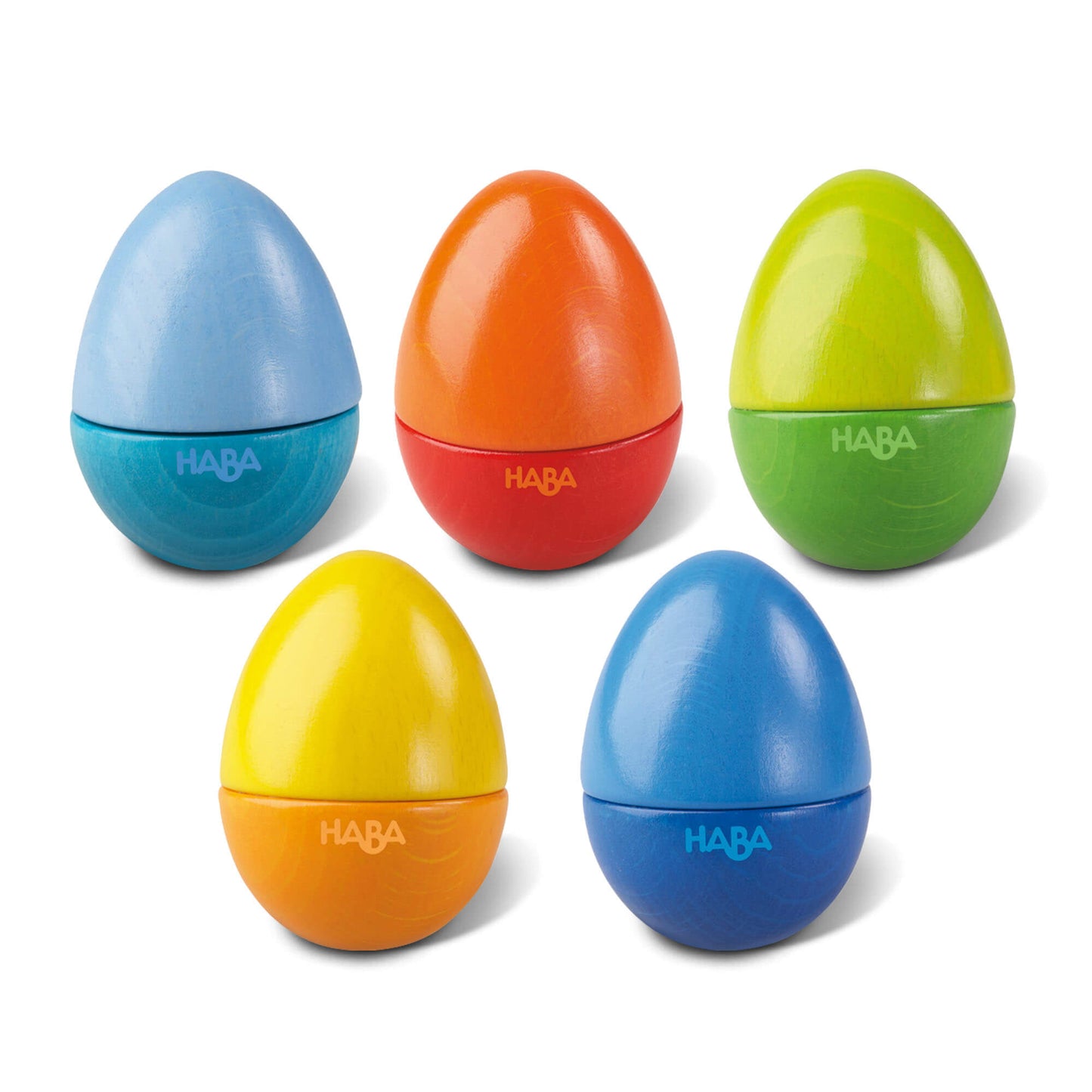 Set of 5 Musical Wooden Eggs