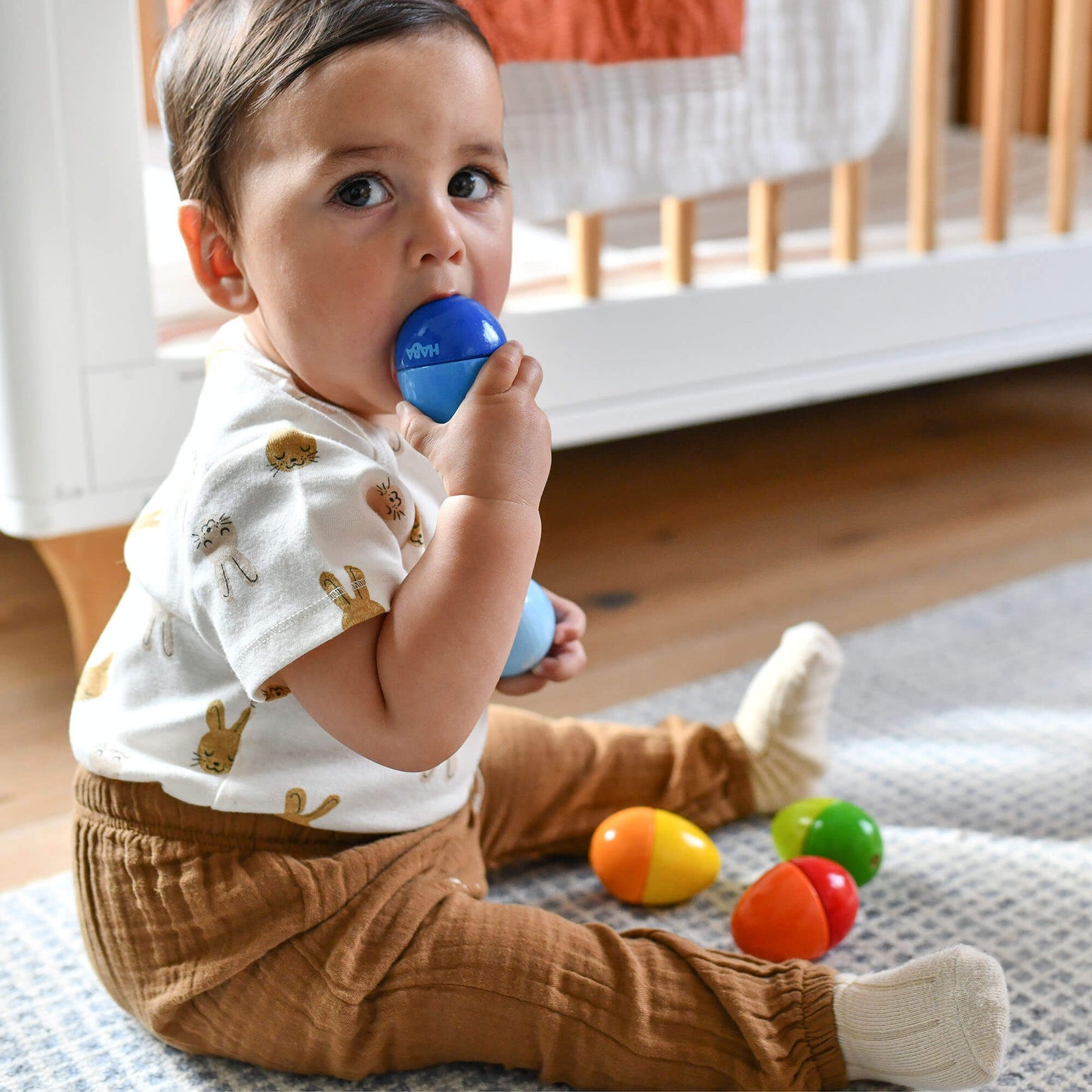 Set of 5 Musical Wooden Eggs