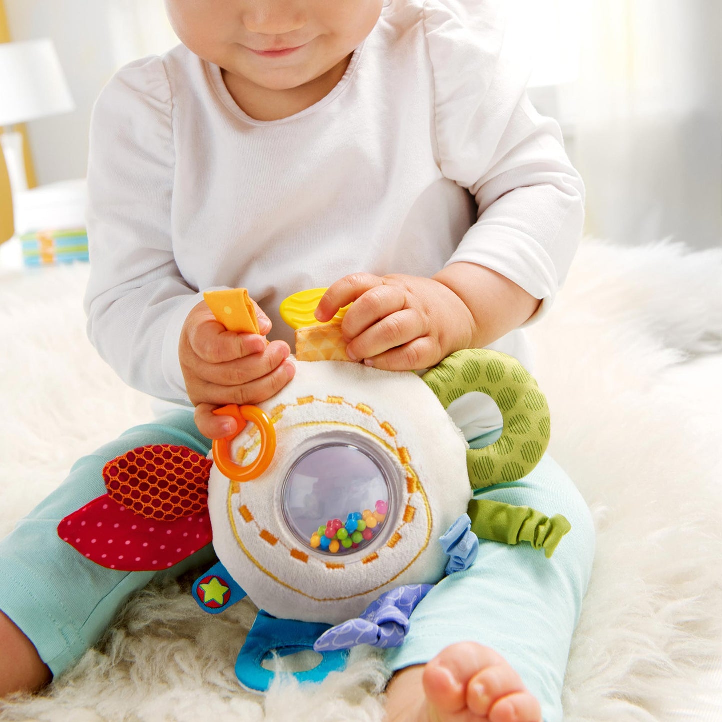 Teether Cuddly Rainbow Round Activity Toy